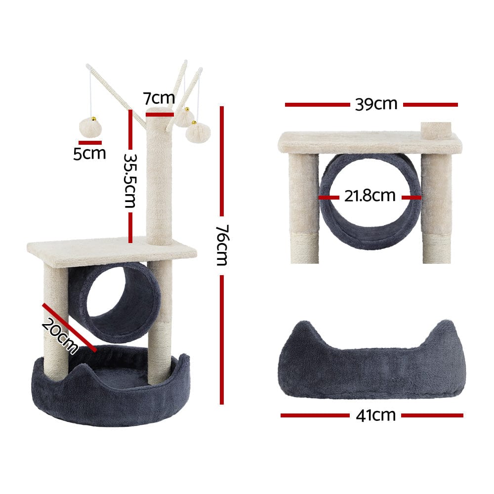 i.Pet Pet Care > Cat Supplies > Cat Scratching Posts i.Pet Cat Tree 76cm Scratching Post Tower Scratcher Condo House Hanging toys