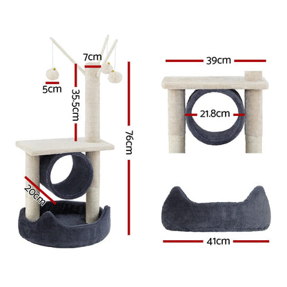 i.Pet Pet Care > Cat Supplies > Cat Scratching Posts i.Pet Cat Tree 76cm Scratching Post Tower Scratcher Condo House Hanging toys