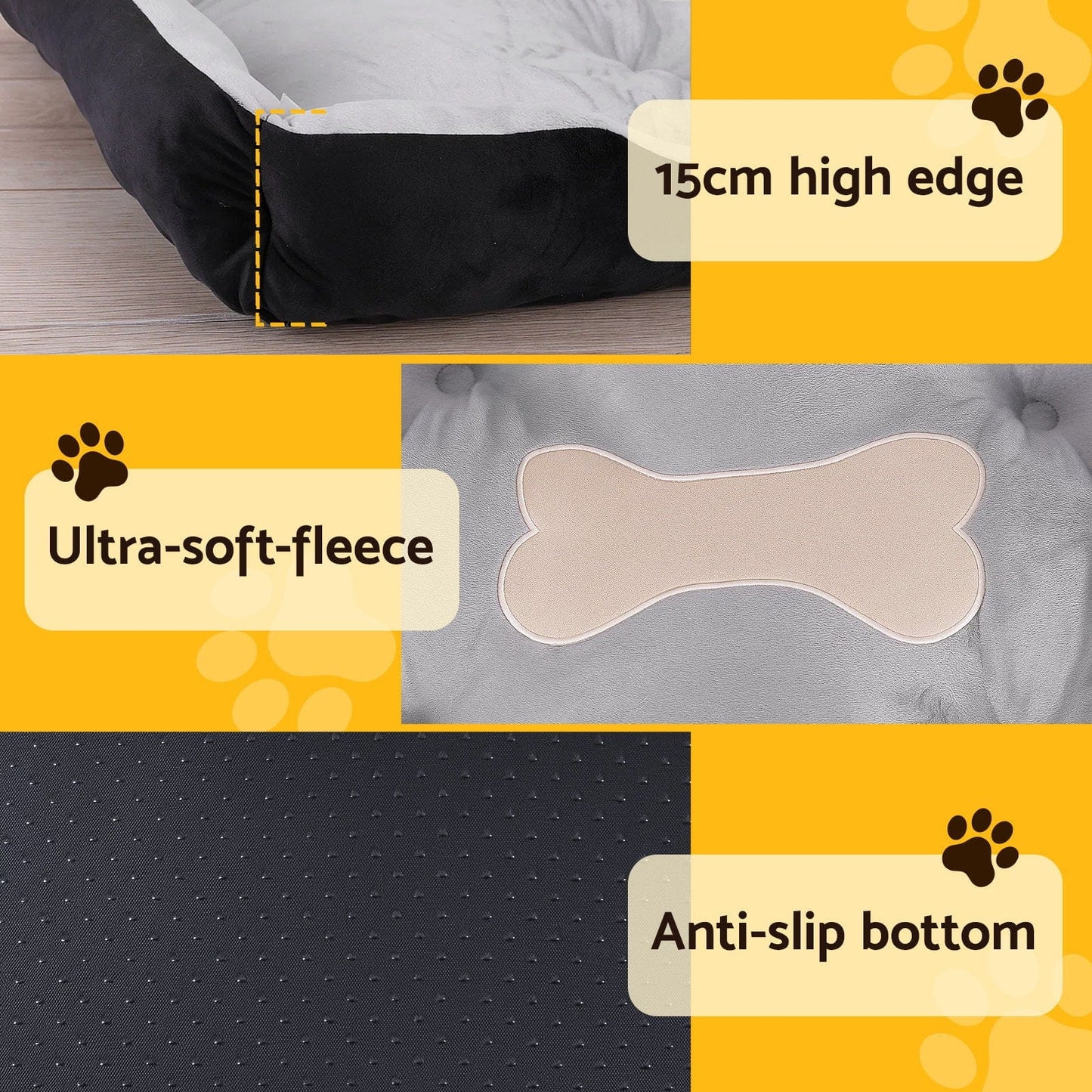 i.Pet Pet Care > Dog Supplies > Dog Beds i.Pet Pet Bed Dog Bed Soft PP Cotton Mat Sleeping Comfy Cushion Washable Extra Large