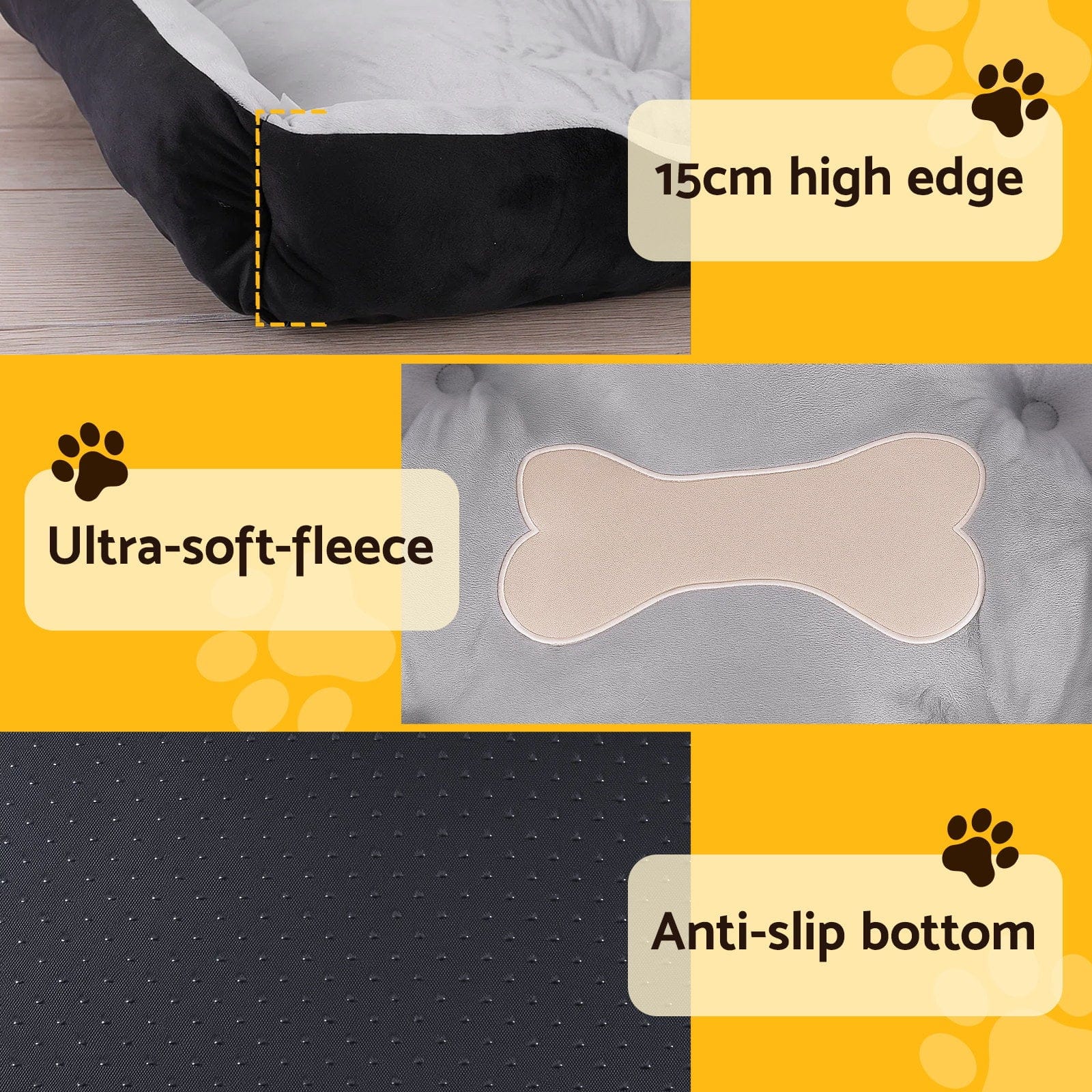 i.Pet Pet Care > Dog Supplies > Dog Beds i.Pet Pet Bed Dog Bed Soft PP Cotton Mat Sleeping Comfy Cushion Washable Extra Large