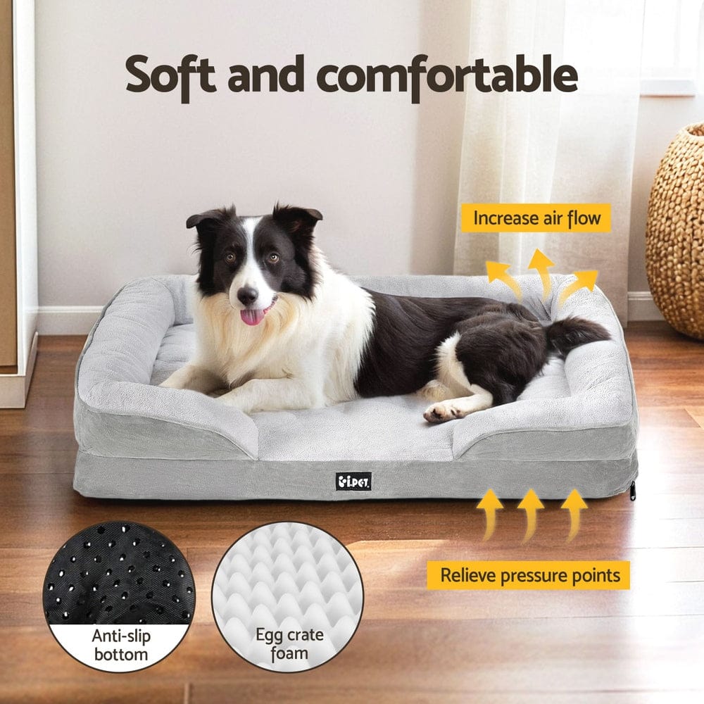 i.Pet Pet Care > Dog Supplies > Dog Beds i.Pet Pet Bed Dog Calming Soft Cushion Egg Crate Large Sofa Washable Removable