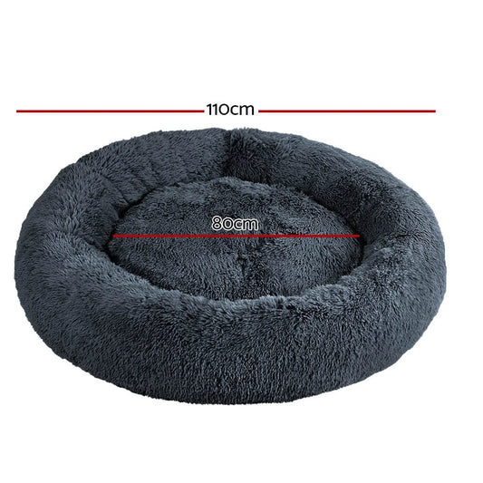 i.Pet Pet Care > Dog Supplies > Dog Beds i.Pet Pet Bed Dog Cat 110cm Calming Extra Large Soft Plush Dark Grey