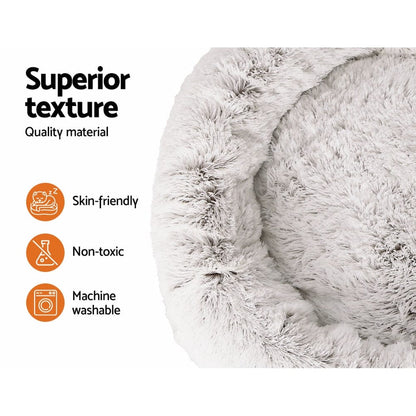 i.Pet Pet Care > Dog Supplies > Dog Beds i.Pet Pet Bed Dog Cat 110cm Calming Extra Large Soft Plush White Brown