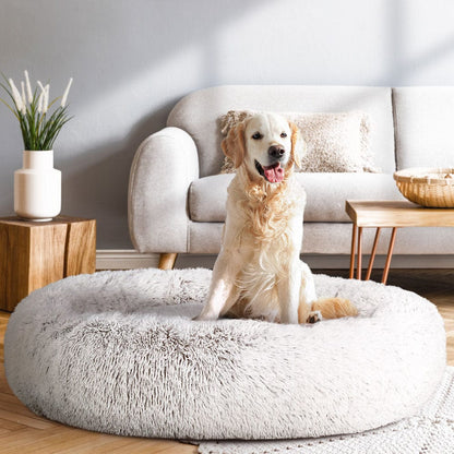 i.Pet Pet Care > Dog Supplies > Dog Beds i.Pet Pet Bed Dog Cat 110cm Calming Extra Large Soft Plush White Brown