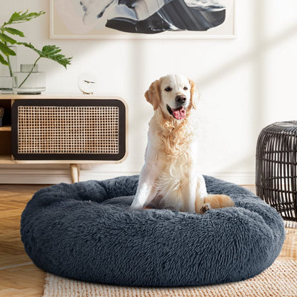 i.Pet Pet Care > Dog Supplies > Dog Beds i.Pet Pet Bed Dog Cat 90cm Large Calming Soft Plush Bed Dark Grey