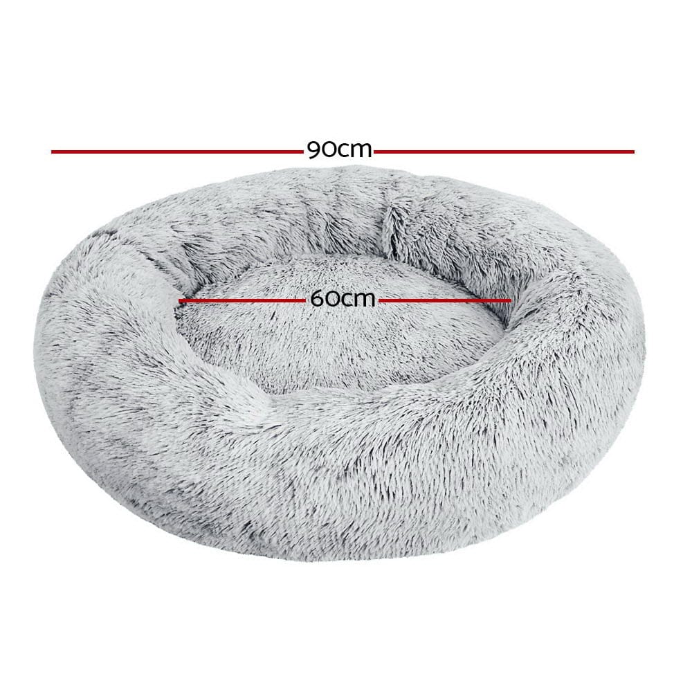 i.Pet Pet Care > Dog Supplies > Dog Beds i.Pet Pet Bed Dog Cat 90cm Large Calming Soft Plush Light Charcoal