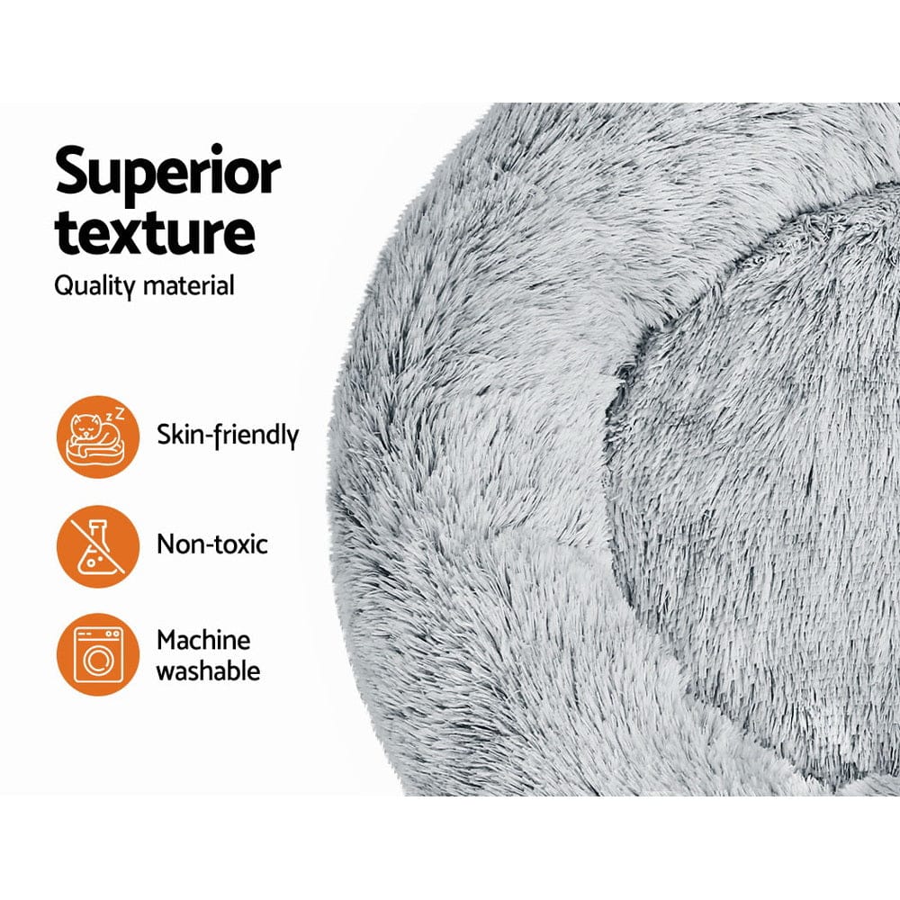 i.Pet Pet Care > Dog Supplies > Dog Beds i.Pet Pet Bed Dog Cat 90cm Large Calming Soft Plush Light Charcoal