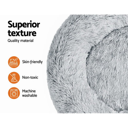 i.Pet Pet Care > Dog Supplies > Dog Beds i.Pet Pet Bed Dog Cat 90cm Large Calming Soft Plush Light Charcoal