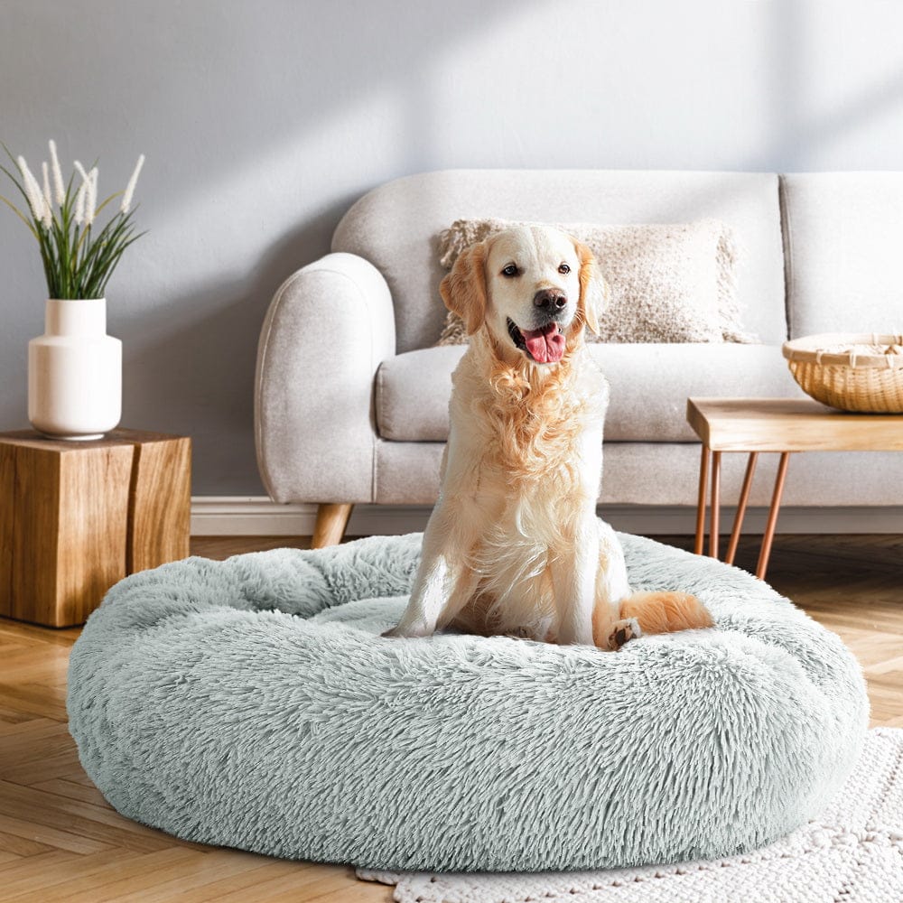 i.Pet Pet Care > Dog Supplies > Dog Beds i.Pet Pet Bed Dog Cat 90cm Large Calming Soft Plush Light Grey