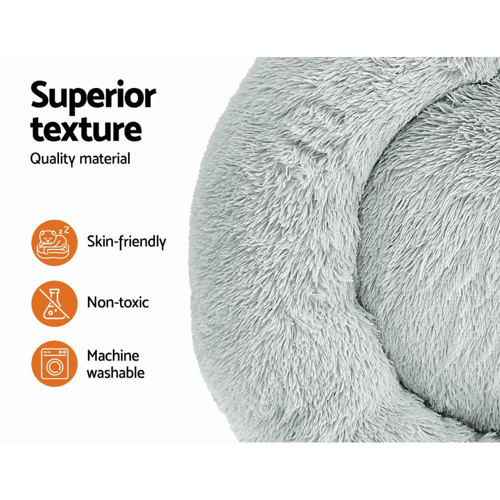 i.Pet Pet Care > Dog Supplies > Dog Beds i.Pet Pet Bed Dog Cat 90cm Large Calming Soft Plush Light Grey
