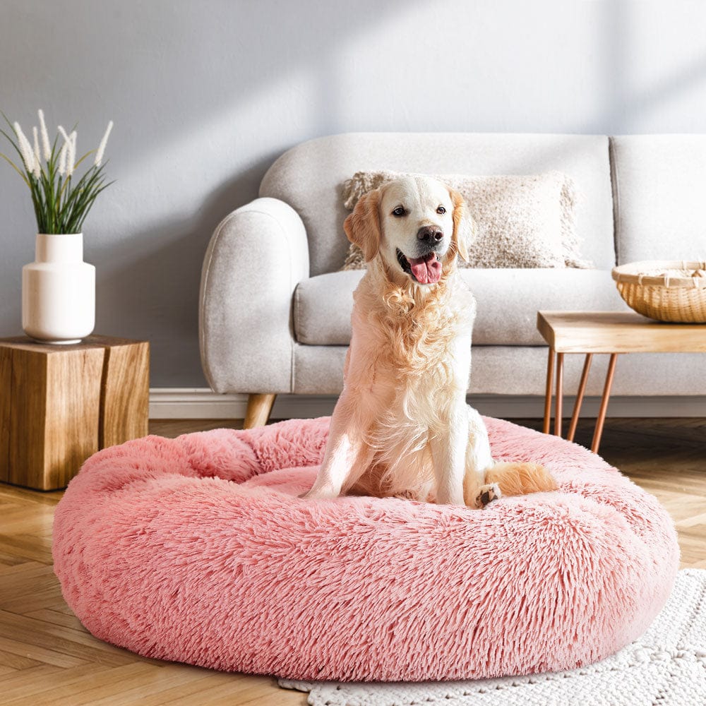 i.Pet Pet Care > Dog Supplies > Dog Beds i.Pet Pet Bed Dog Cat 90cm Large Calming Soft Plush Pink