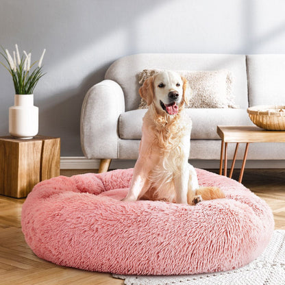 i.Pet Pet Care > Dog Supplies > Dog Beds i.Pet Pet Bed Dog Cat 90cm Large Calming Soft Plush Pink