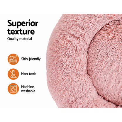 i.Pet Pet Care > Dog Supplies > Dog Beds i.Pet Pet Bed Dog Cat 90cm Large Calming Soft Plush Pink