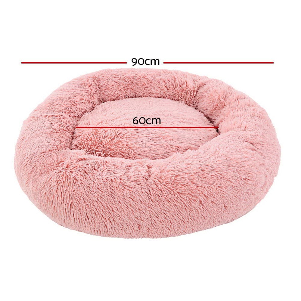 i.Pet Pet Care > Dog Supplies > Dog Beds i.Pet Pet Bed Dog Cat 90cm Large Calming Soft Plush Pink