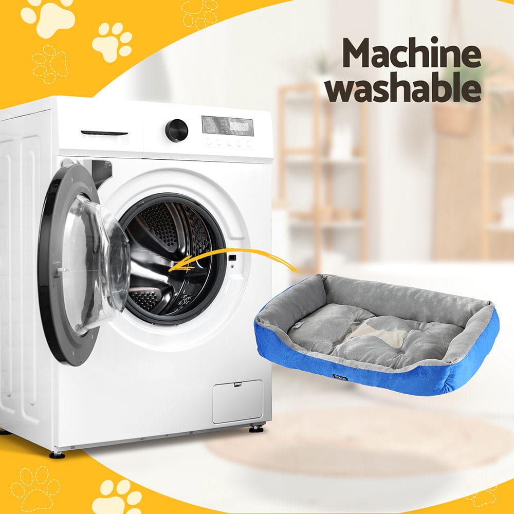 i.Pet Pet Care > Dog Supplies > Dog Beds i.Pet Pet Bed Dog Cat Calming Soft Mat Sleeping Comfy Plush Cave Washable Blue
