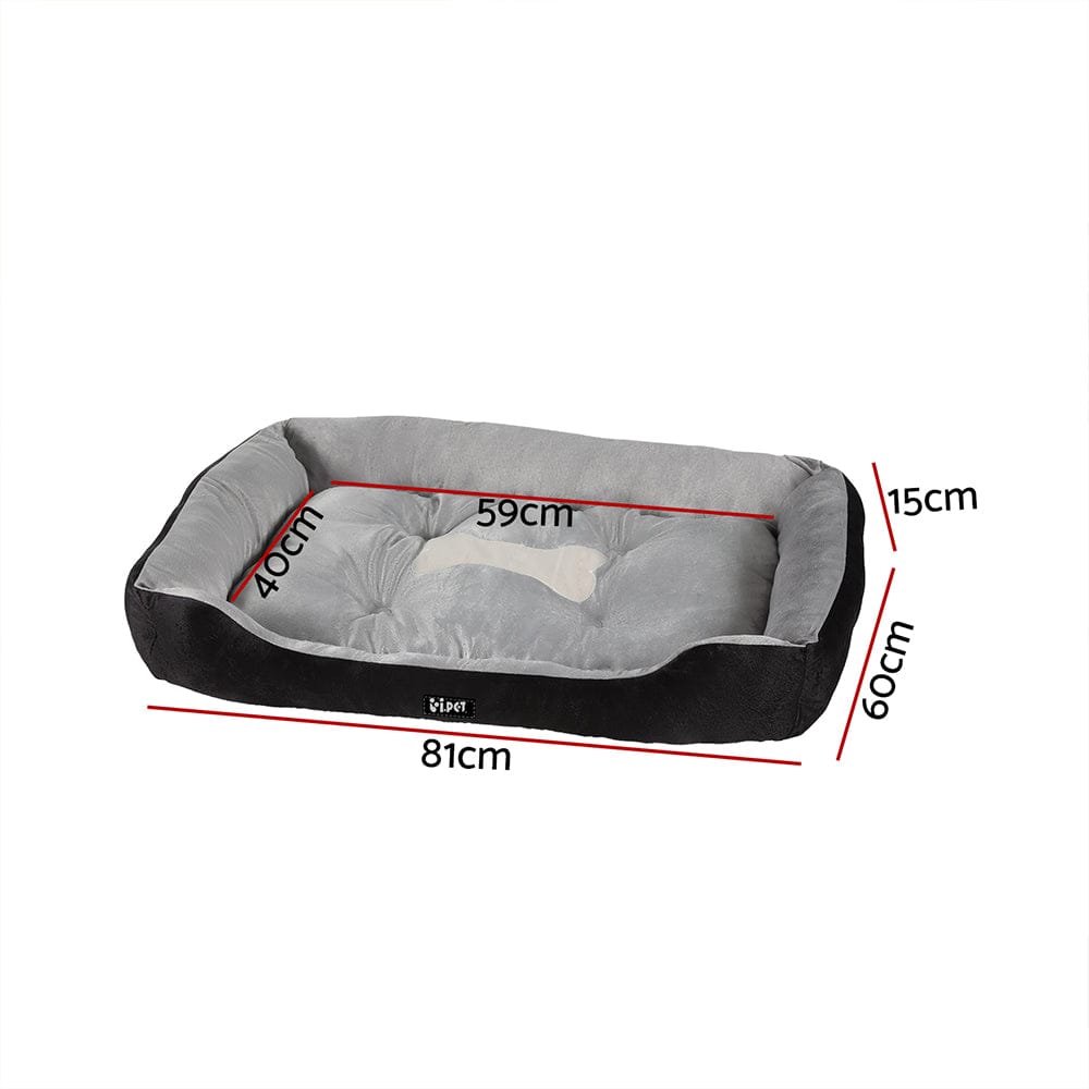 i.Pet Pet Care > Dog Supplies > Dog Beds i.Pet Pet Bed Dog Cat Calming Soft Sleeping Comfy Plush Mat Cave Washable Black