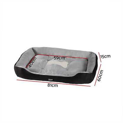 i.Pet Pet Care > Dog Supplies > Dog Beds i.Pet Pet Bed Dog Cat Calming Soft Sleeping Comfy Plush Mat Cave Washable Black