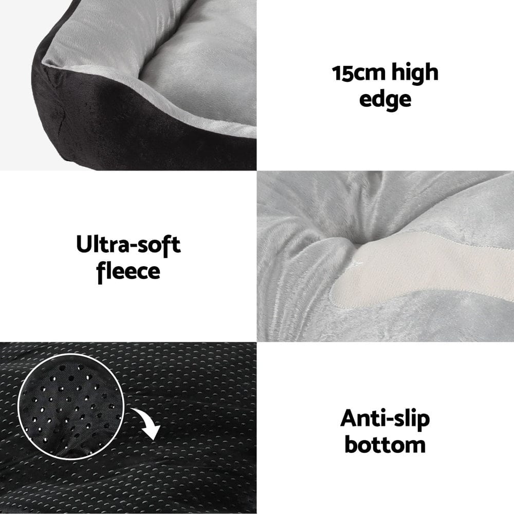 i.Pet Pet Care > Dog Supplies > Dog Beds i.Pet Pet Bed Dog Cat Calming Soft Sleeping Comfy Plush Mat Cave Washable Black