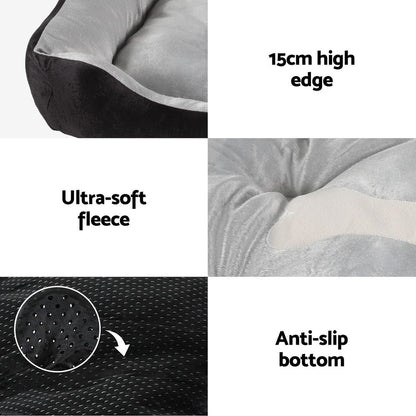 i.Pet Pet Care > Dog Supplies > Dog Beds i.Pet Pet Bed Dog Cat Calming Soft Sleeping Comfy Plush Mat Cave Washable Black