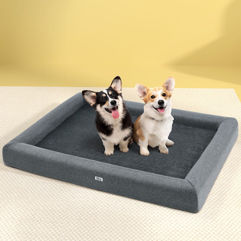 i.Pet Pet Care > Dog Supplies > Dog Beds i.Pet Pet Bed Dog Cat Extra Large Calming Soft Sofa Cushion Egg Crate Washable Grey