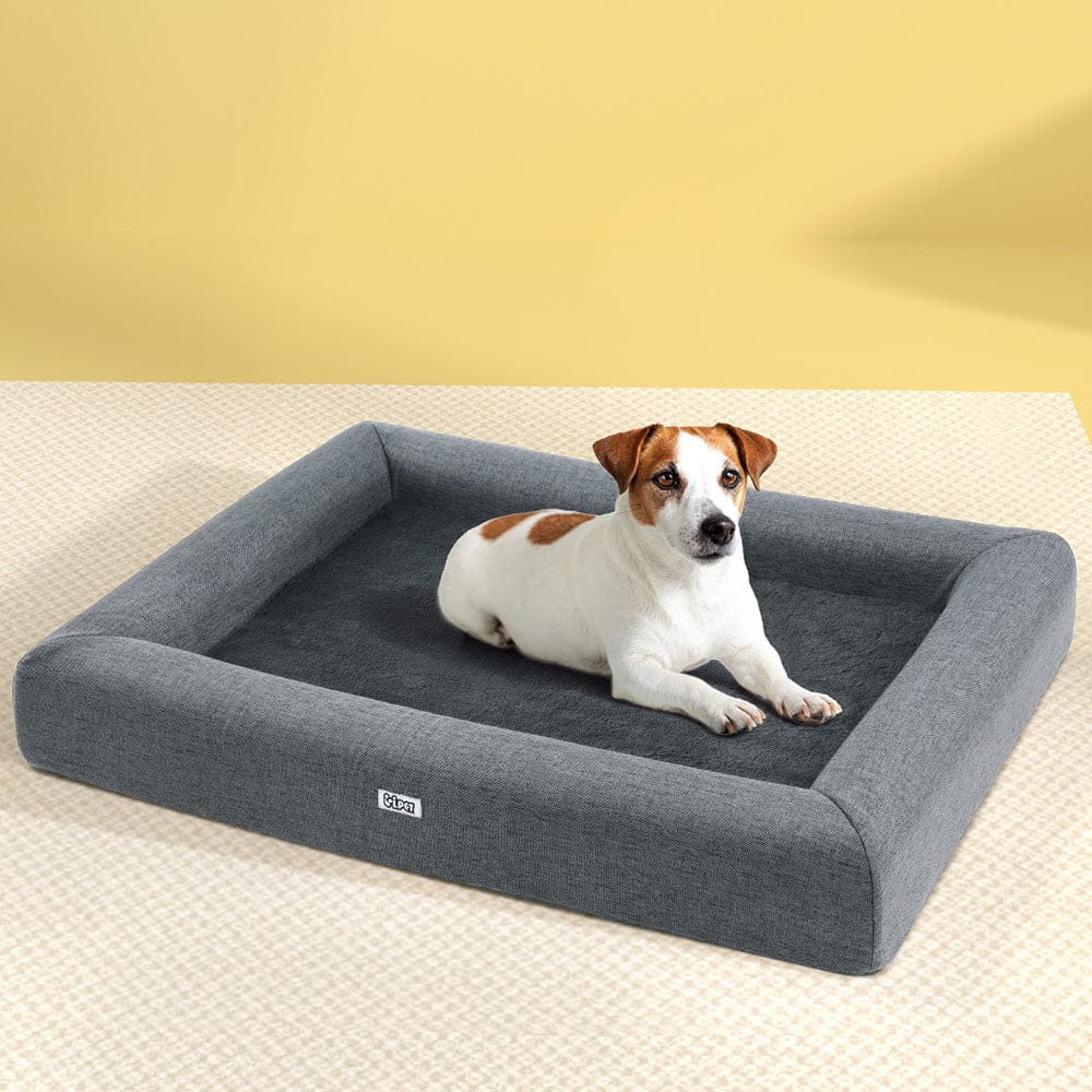 i.Pet Pet Care > Dog Supplies > Dog Beds i.Pet Pet Bed Dog Cat Large Calming Soft Sofa Cushion Egg Crate Washable Grey