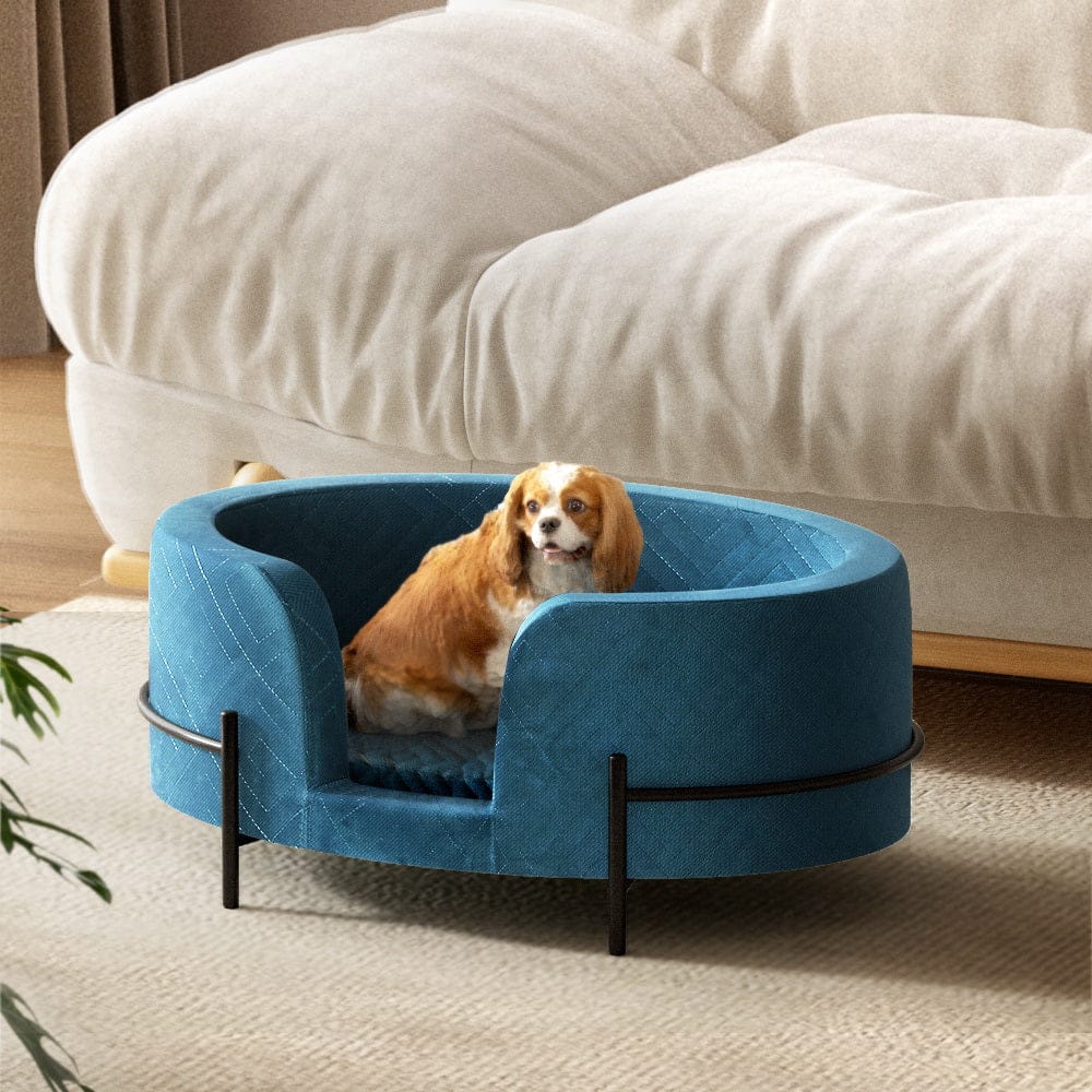 i.Pet Pet Care > Dog Supplies > Dog Beds i.Pet Pet Bed Dog Sofa Lounge Cat Calming Couch Raised Blue