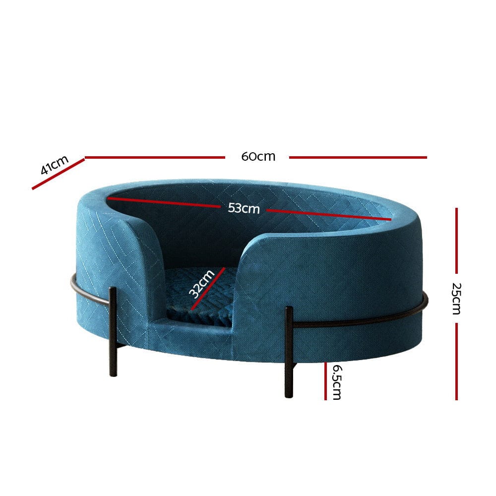 i.Pet Pet Care > Dog Supplies > Dog Beds i.Pet Pet Bed Dog Sofa Lounge Cat Calming Couch Raised Blue