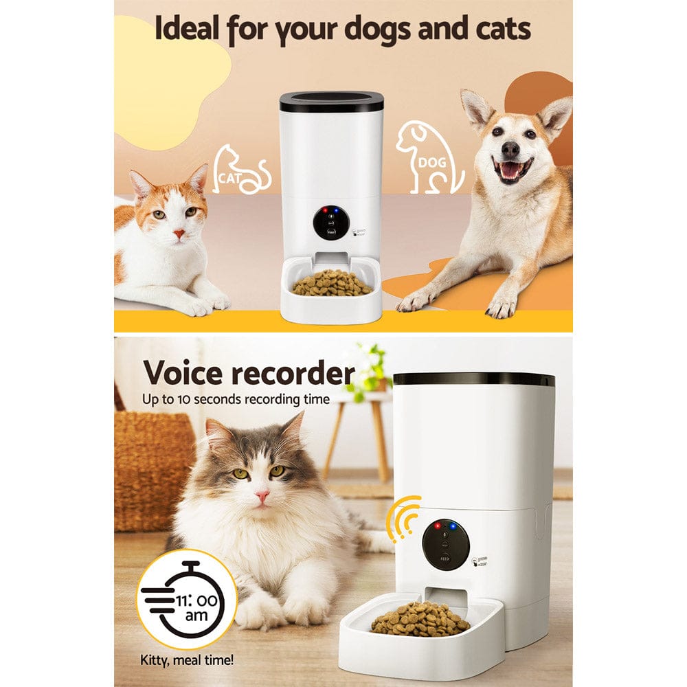 i.Pet Pet Care > Dog Supplies > Dog Bowls, Feeders & Waterers i.Pet Automatic Pet Feeder 6L Wifi Auto Dog Cat Smart Food Dispenser Timer