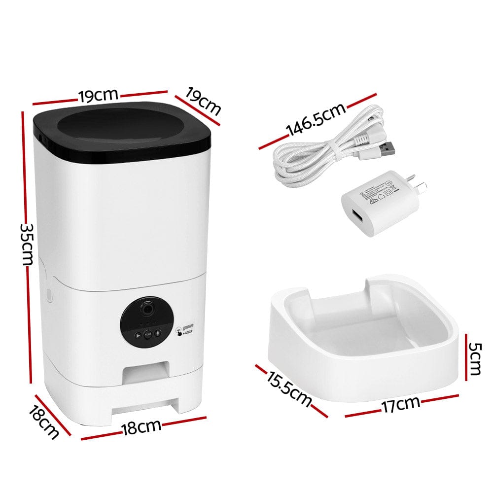 i.Pet Pet Care > Dog Supplies > Dog Bowls, Feeders & Waterers i.Pet Automatic Pet Feeder 6L Wifi Camera Dog Cat Smart Food Dispenser Timer