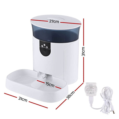i.Pet Pet Care > Dog Supplies > Dog Bowls, Feeders & Waterers i.Pet Automatic Pet Feeder Dog Cat Camera Wifi Smart Food Dispenser Timer 7L APP