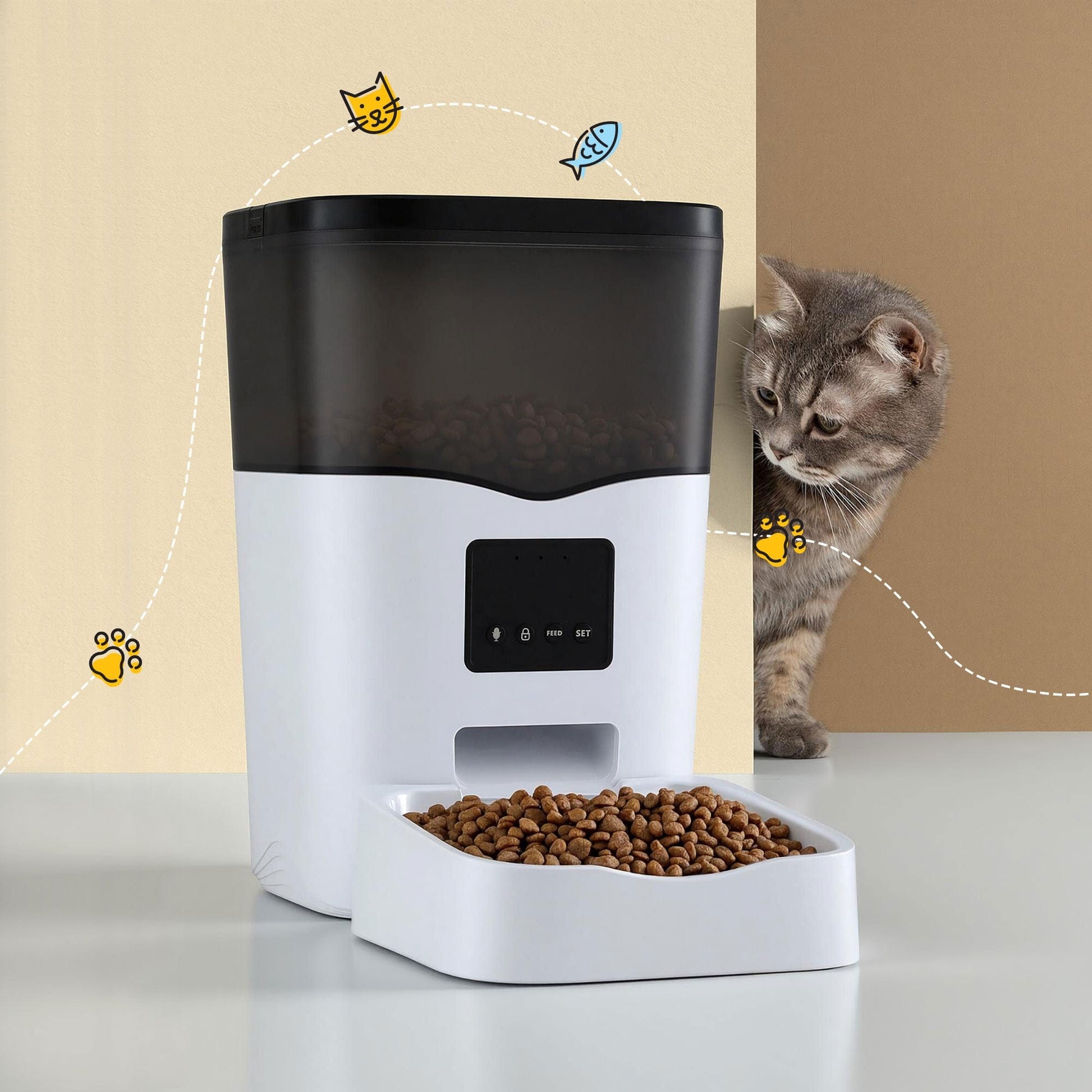 i.Pet Pet Care > Dog Supplies > Dog Bowls, Feeders & Waterers i.Pet Automatic Pet Feeder Dog Cat Feeder Wifi 3L Auto Smart Food Dispenser