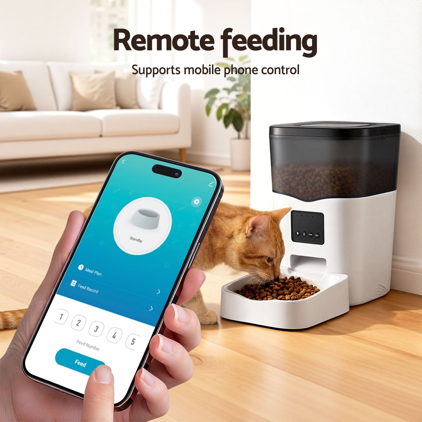 i.Pet Pet Care > Dog Supplies > Dog Bowls, Feeders & Waterers i.Pet Automatic Pet Feeder Dog Cat Feeder Wifi 3L Auto Smart Food Dispenser
