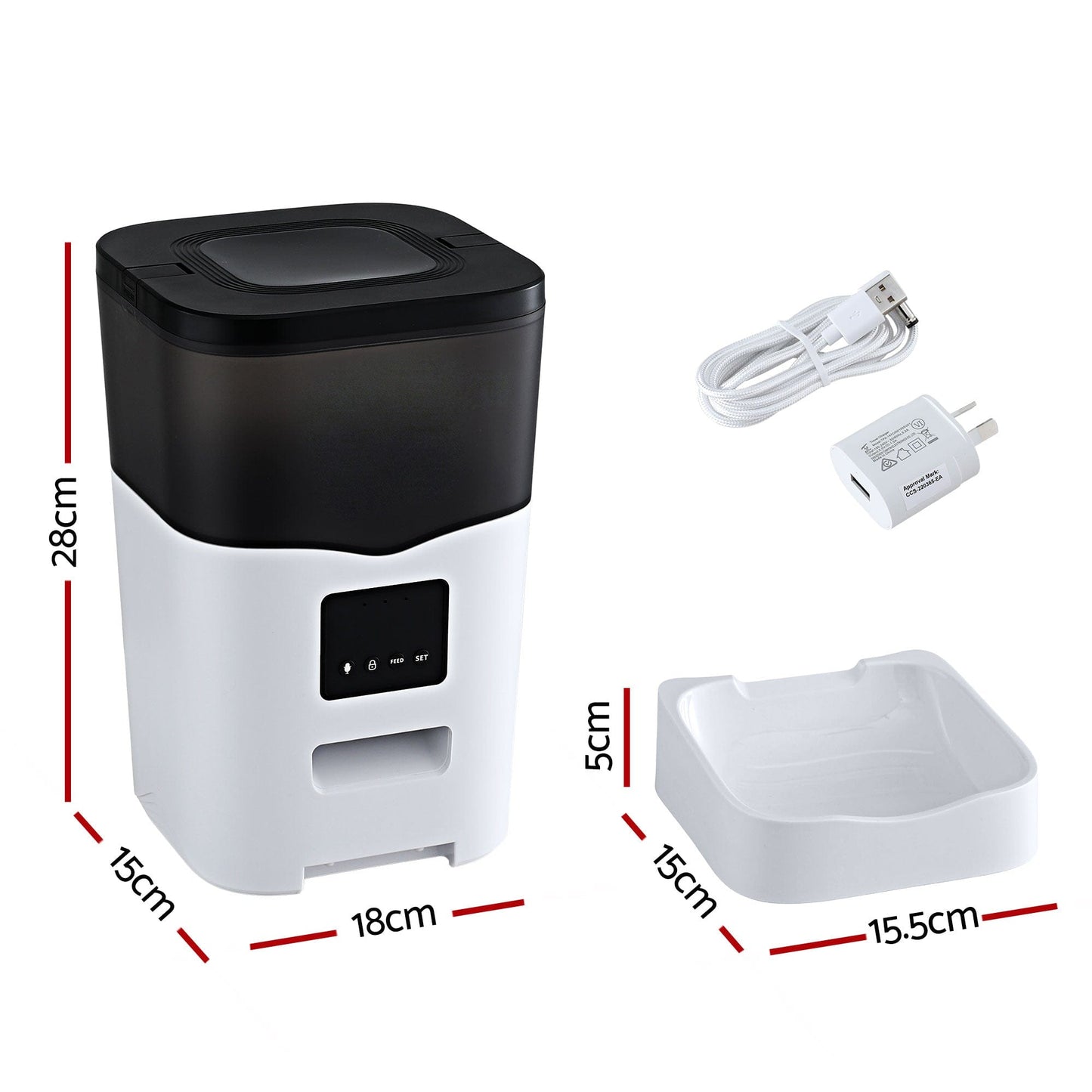 i.Pet Pet Care > Dog Supplies > Dog Bowls, Feeders & Waterers i.Pet Automatic Pet Feeder Dog Cat Feeder Wifi 3L Auto Smart Food Dispenser