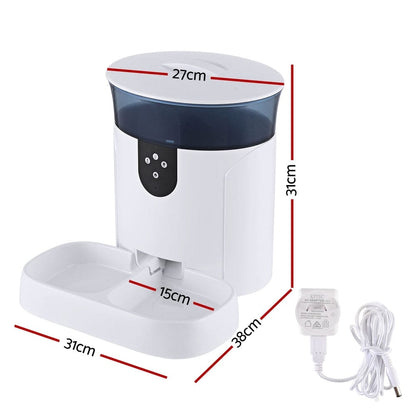 i.Pet Pet Care > Dog Supplies > Dog Bowls, Feeders & Waterers i.Pet Automatic Pet Feeder Dog Cat Wifi 7L Auto Smart Food Dispenser Timer Feed