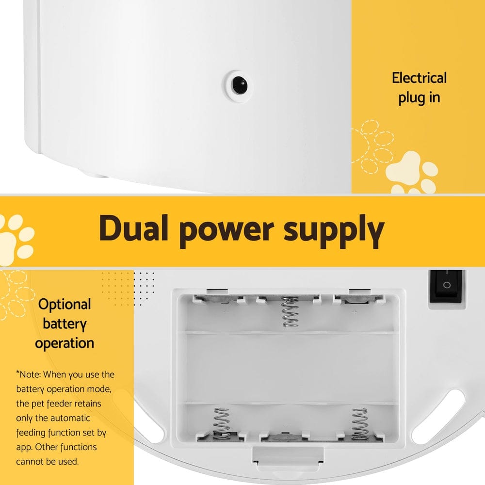 i.Pet Pet Care > Dog Supplies > Dog Bowls, Feeders & Waterers i.Pet Automatic Pet Feeder Dog Cat Wifi 7L Auto Smart Food Dispenser Timer Feed