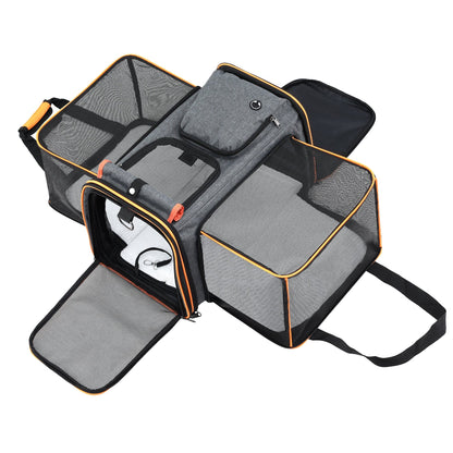 i.Pet Pet Care > Dog Supplies > Dog Carriers & Crates i.Pet Pet Carrier Bag Foldable Expandable Dog Cat Travel Cage Portable Car Kennel