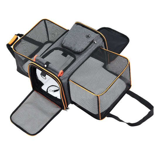 i.Pet Pet Care > Dog Supplies > Dog Carriers & Crates i.Pet Pet Carrier Bag Foldable Expandable Dog Cat Travel Cage Portable Car Kennel