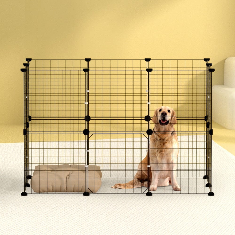 i.Pet Pet Care > Dog Supplies > Dog Playpens & Gates i.Pet Pet Dog Playpen Enclosure Cage 20 Panel Puppy Fence Play Pen Foldable Metal