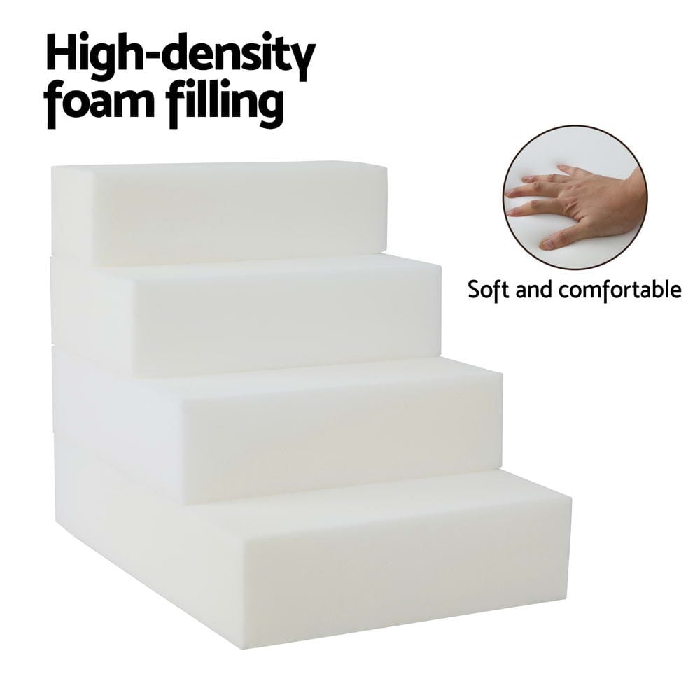 i.Pet Pet Care > Dog Supplies > Dog Steps & Ramps i.Pet Dog Ramp Foam Dog Cover Stairs Portable Cat Ladder For Sofa Bed 4 Steps