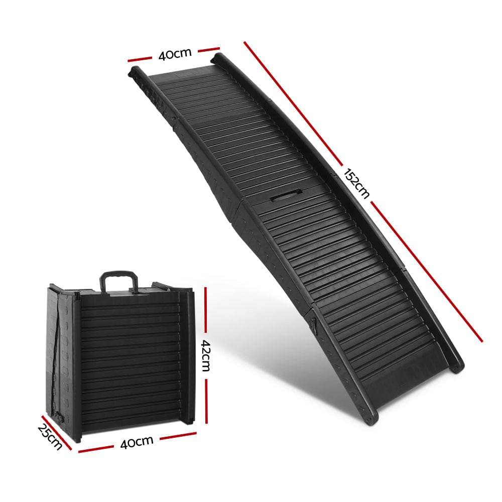 i.Pet Pet Care > Dog Supplies > Dog Steps & Ramps i.Pet Dog Ramp Pet Stairs Steps For Car SUV Ladder Travel Foldable Portable