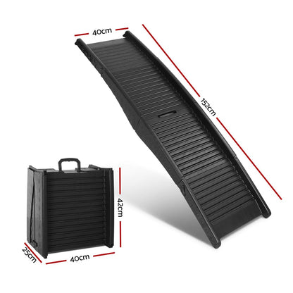 i.Pet Pet Care > Dog Supplies > Dog Steps & Ramps i.Pet Dog Ramp Pet Stairs Steps For Car SUV Ladder Travel Foldable Portable