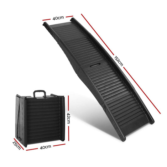 i.Pet Pet Care > Dog Supplies > Dog Steps & Ramps i.Pet Dog Ramp Pet Stairs Steps For Car SUV Ladder Travel Foldable Portable
