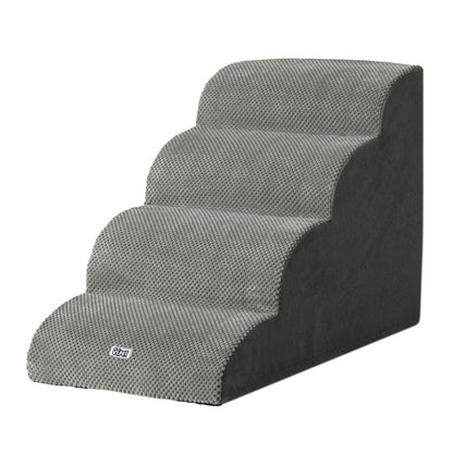 i.Pet Pet Care > Dog Supplies > Dog Steps & Ramps i.Pet Dog Ramp Steps Foam 4 Tier Pet Stairs For Bed Sofa Car Portable Indoor