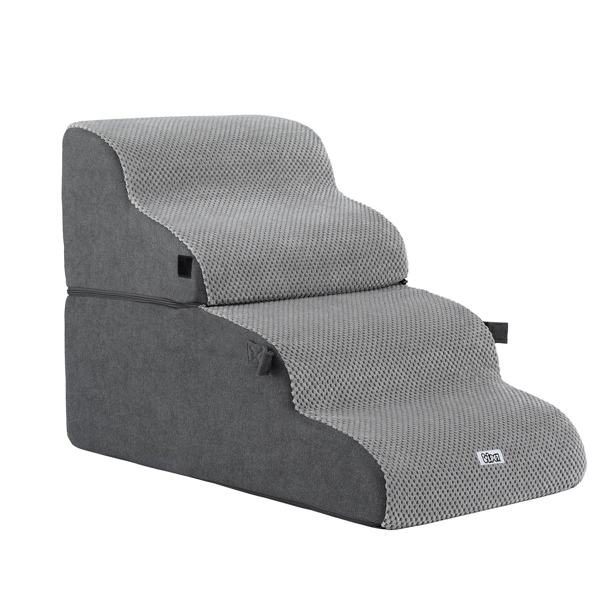 i.Pet Pet Care > Dog Supplies > Dog Steps & Ramps i.Pet Dog Stairs and Bed 2-in-1 Sofa Car Foam Non-Slip Washable Pet Stairs Indoor Grey