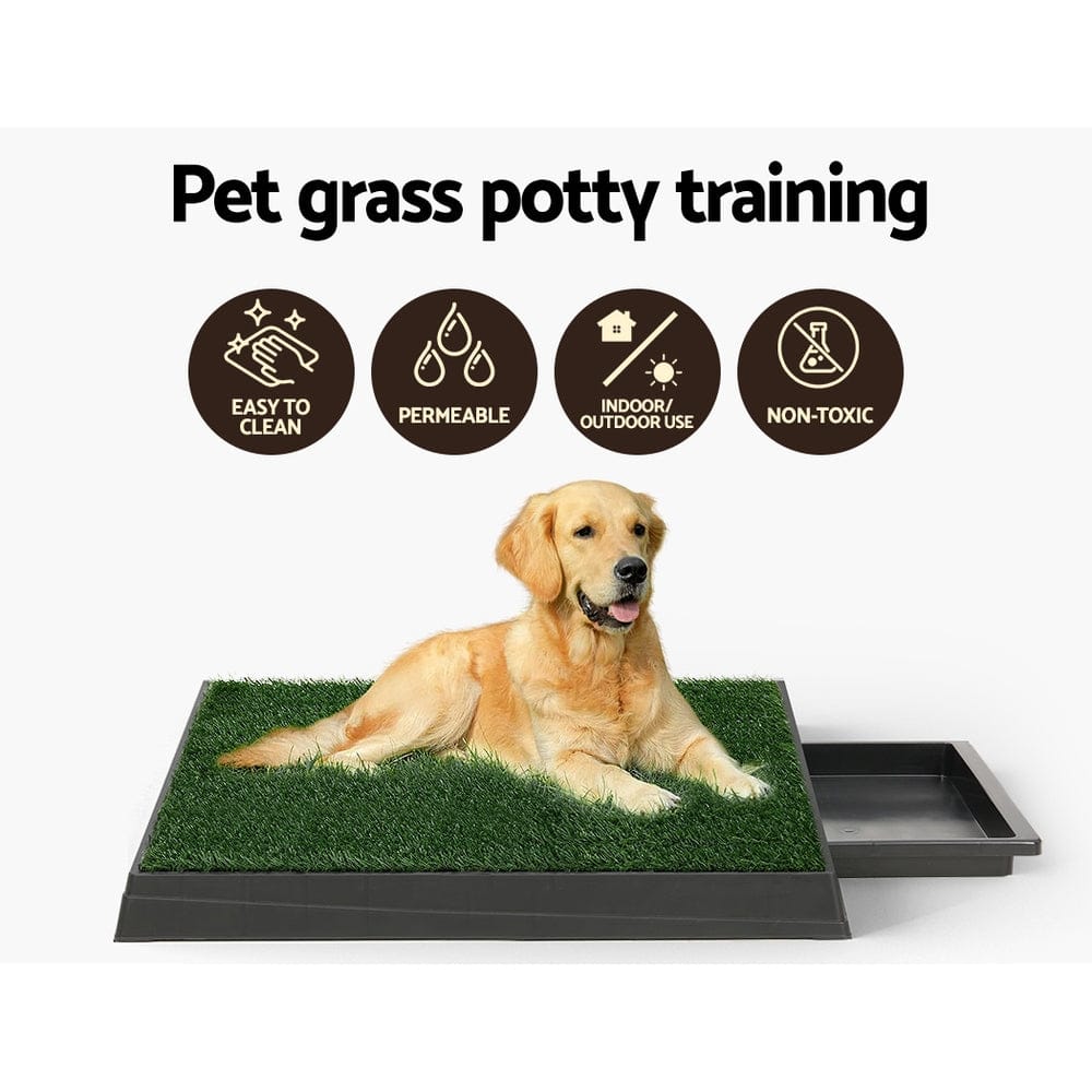 i.Pet Pet Care > Dog Supplies > Dog Training Aids i.Pet Pet Training Pad Dog Potty Toilet Large Loo Portable With Tray Grass Mat