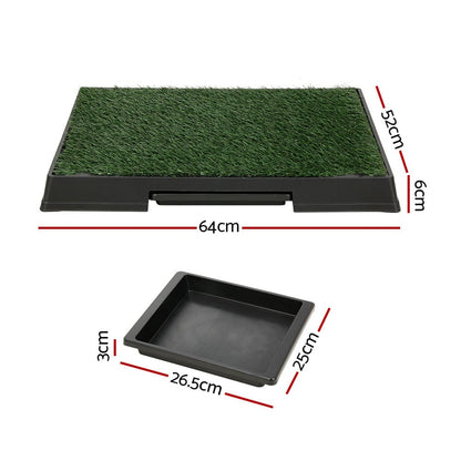 i.Pet Pet Care > Dog Supplies > Dog Training Aids i.Pet Pet Training Pad Dog Potty Toilet Large Portable With Tray Grass 2 Mats
