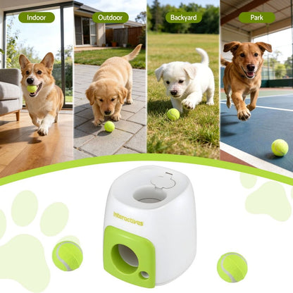 i.Pet Pet Care > Toys > Dog Toys i.Pet 2-in-1 Dog Ball Launcher & Treat Dispenser with 2 Balls Green