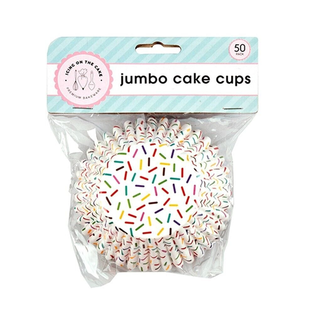 Icing on the cake 50Pk Cupcake Patty Pans Muffin Cases Jumbo Cake Boards Liners Boxes Baking Cups