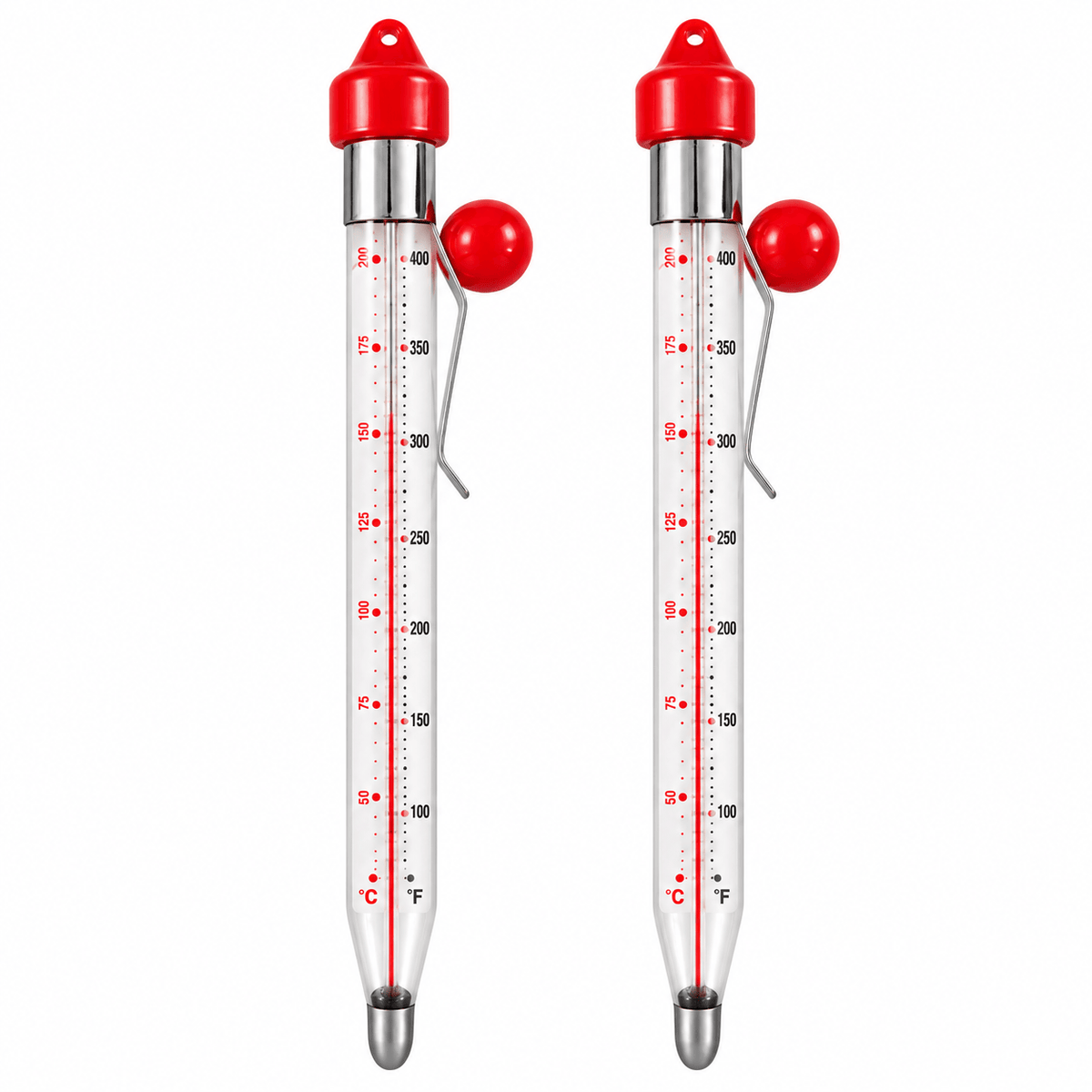 Icing on the Cake Candy thermometer 2 Candy Home Cooking Thermometer Portable for Sugar Kitchen Crafts Clip Deep Fry
