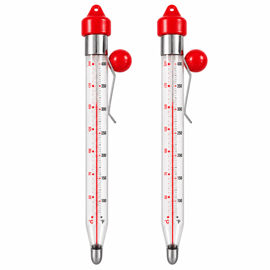 Icing on the Cake Candy thermometer 2 Candy Home Cooking Thermometer Portable for Sugar Kitchen Crafts Clip Deep Fry
